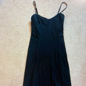 Elegant Black Spaghetti Strap Dress